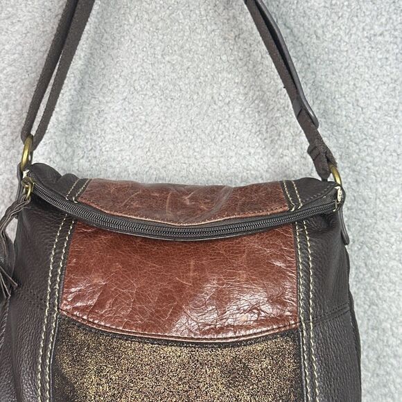 The Sak Deena Leather Crossbody Bag Brown ad - Picture 2 of 16